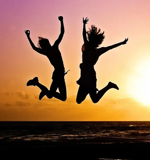 people jumping in the air